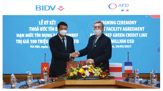                                     AFD cung cấp hạn mức 100 triệu USD cho BIDV  để tài trợ các doanh nghiệp trong lĩnh vực  năng lượng tái tạo, tiết kiệm năng lượng