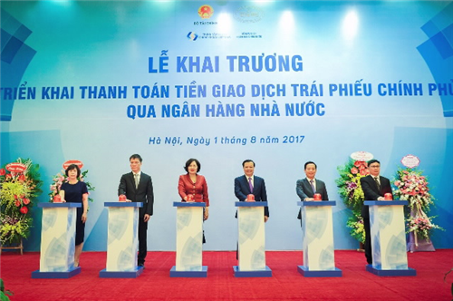                                     Khai trương triển khai thanh toán tiền giao dịch trái phiếu Chính phủ qua NHNN