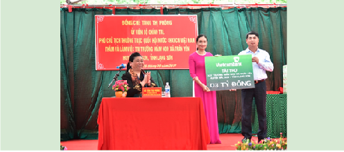                                     Vietcombank dành tặng 3 tỷ đồng xây dựng trường mầm non tại huyện Bắc Sơn, tỉnh Lạng Sơn