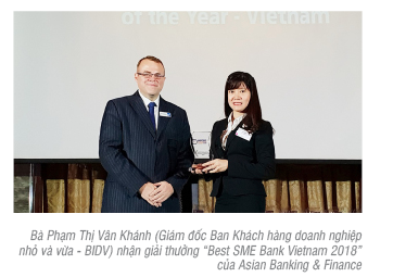 
                                    BIDV được vinh danh Ngân hàng SME tốt nhất Việt Nam 2018