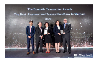 
                                    BIDV được vinh danh “Ngân hàng cung cấp dịch vụ thanh toán tốt nhất Việt Nam và  “Ngân hàng giao dịch tốt nhất tại Việt Nam”