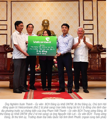 
                                    Vietcombank tài trợ 3 tỷ đồng xây dựng 08 phòng học lầu cho trường Tiểu học Lộc Tấn A, huyện Lộc Ninh, tỉnh Bình Phước