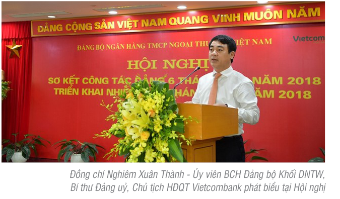                                     Đảng bộ Vietcombank tổ chức Hội nghị sơ kết công tác Đảng 6 tháng đầu năm và triển khai nhiệm vụ 6 tháng cuối năm 2018