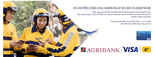                                     Cùng thẻ Agribank Visa thanh toán online nhận ngàn ưu đãi