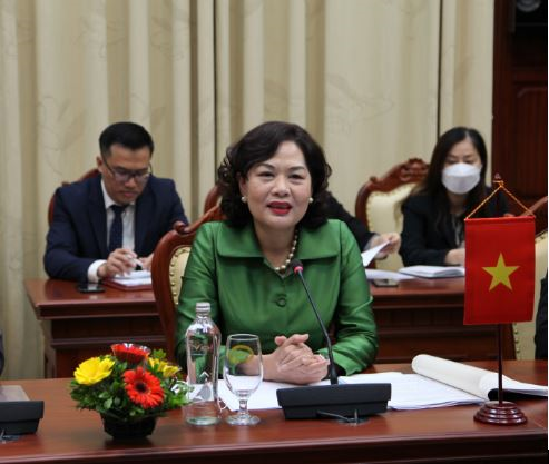Thống đốc NHNN Nguyễn Thị Hồng làm việc với Đoàn công tác của Tổ chức Tài chính Quốc tế