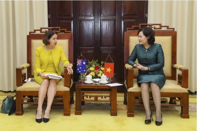Thống đốc Nguyễn Thị Hồng tiếp Đại sứ Úc tại Việt Nam