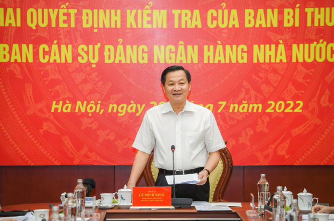 Đoàn Kiểm tra của Ban Bí thư làm việc với Ngân hàng Nhà nước Việt Nam