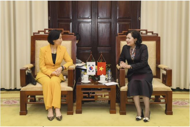 Thống đốc Nguyễn Thị Hồng tiếp Đại sứ Đặc mệnh toàn quyền Hàn Quốc tại Việt Nam