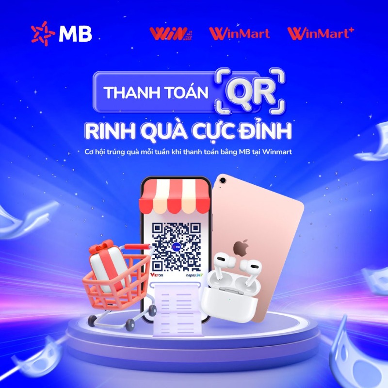 Thanh toán QR, may mắn nhận quà cùng Wincommerce