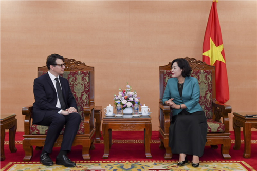                                     Phó Thống đốc NHNN Nguyễn Thị Hồng tiếp Tổng Giám đốc Ngân hàng BPCE IOM