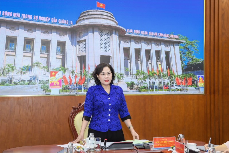 Thống đốc NHNN Nguyễn Thị Hồng làm việc trực tuyến với UBND tỉnh Bến Tre và UBND tỉnh Vĩnh Long