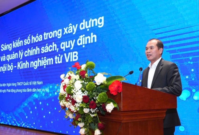 Ông Ân Thanh Sơn - Phó Tổng Giám đốc VIB chia sẻ 5 trụ cột cốt lõi trong sáng kiến số hóa hoạt động nội bộ của ngân hàng