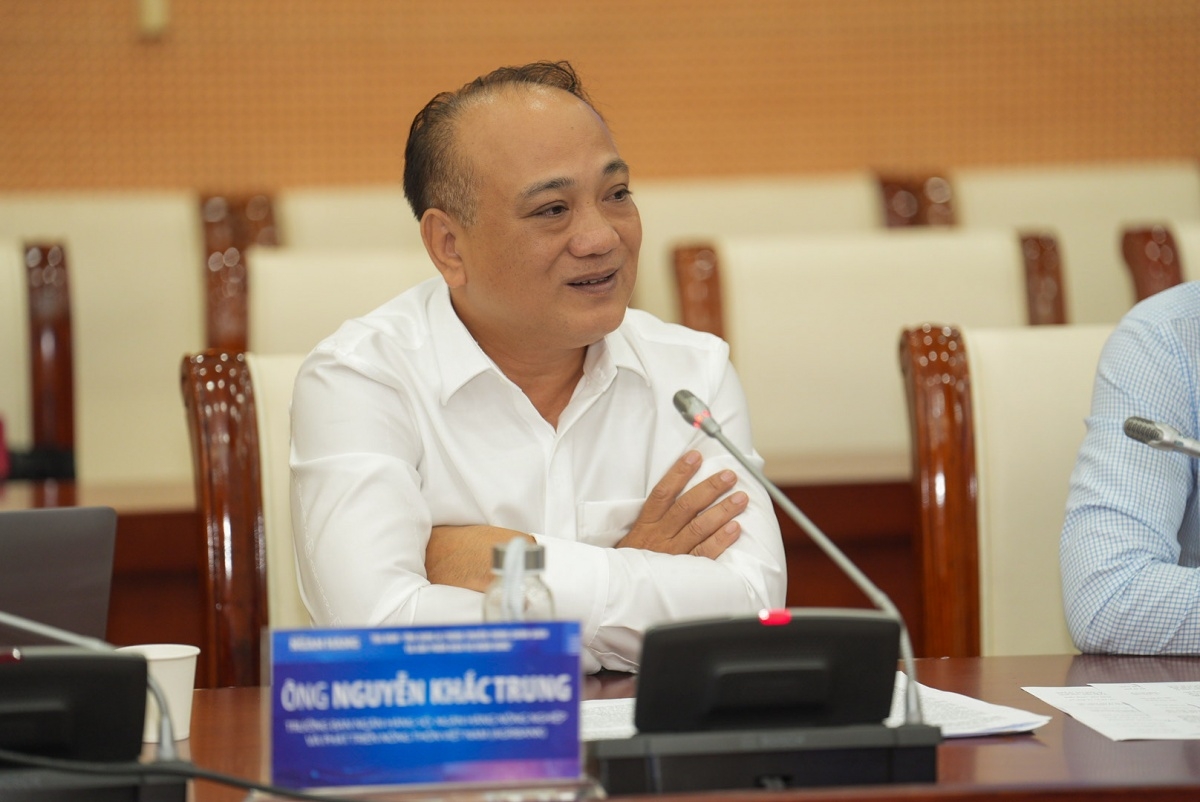 Ông Nguyễn Khắc Trung, Trưởng Ban Ngân hàng số Ngân hàng Nông nghiệp và Phát triển Nông thôn Việt Nam (Agribank) phát biểu tại tọa đàm