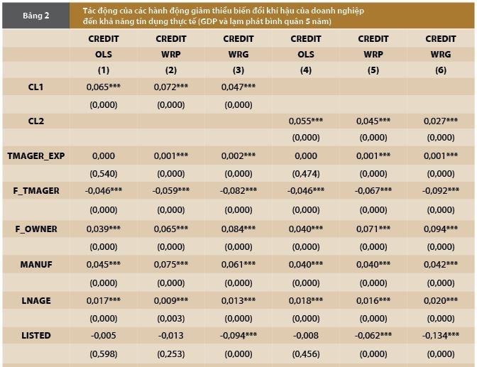 Hành động giảm thiểu biến đổi khí hậu và nghịch lý tiếp cận tài chính của doanh nghiệp: Bằng chứng quốc tế và hàm ý cho Việt Nam Hành động giảm thiểu biến đổi khí hậu và nghịch lý tiếp cận tài chính của doanh nghiệp: Bằng chứng quốc tế và hàm ý cho Việt Nam