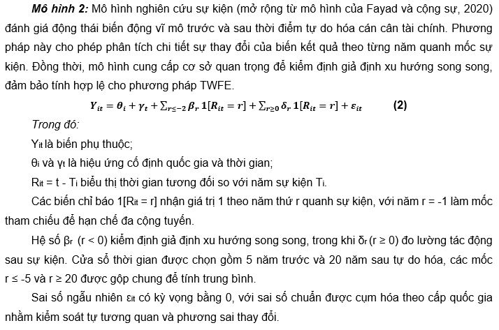 Tác động của tự do hóa cán cân tài chính đến tăng trưởng kinh tế và ổn định tài chính: Hàm ý chính sách cho Việt Nam